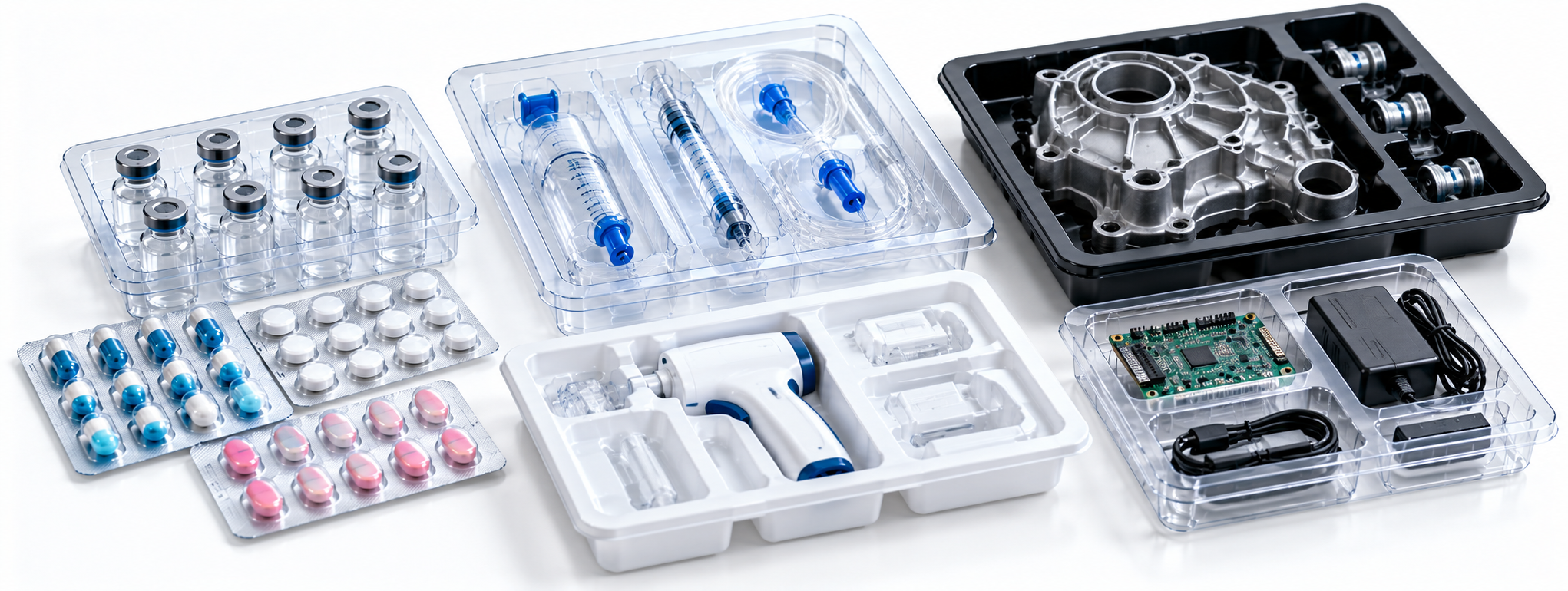 Clear thermoformed PET clamshell containers